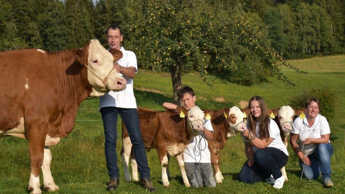 Familie Engelbert Sitka, Andreas, Kerstin und Regina Unterberger