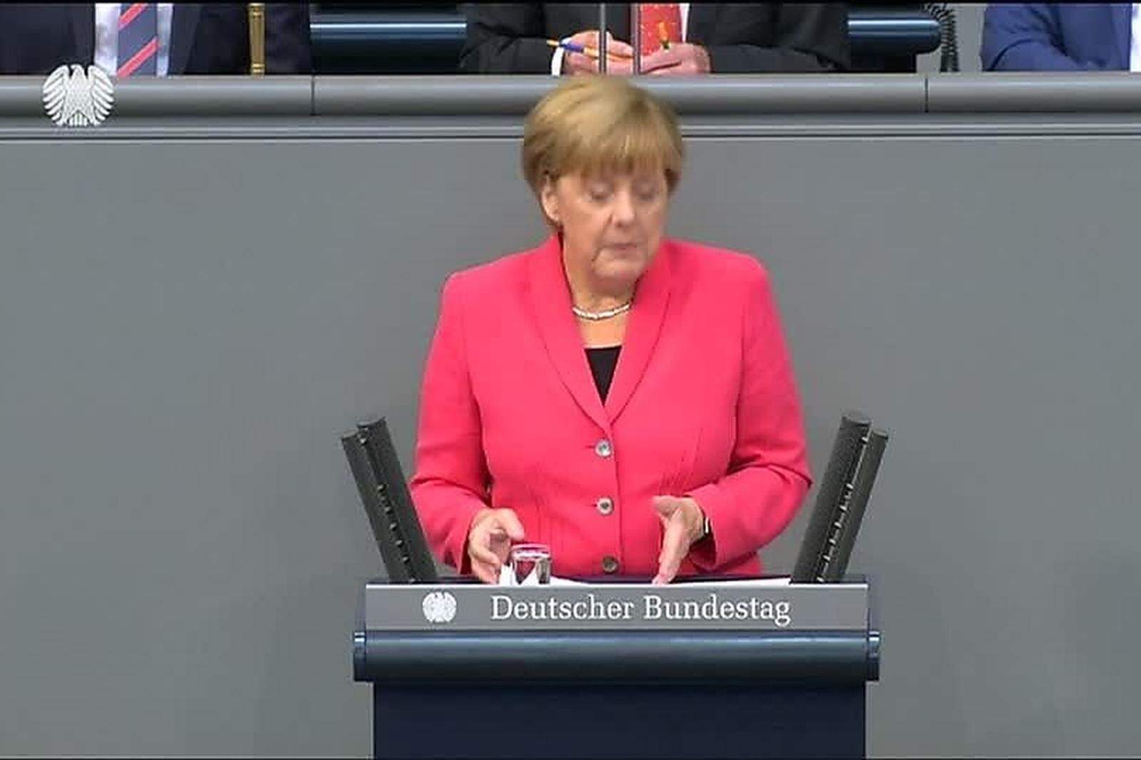 Angela Merkel im Deutschen Bundestag