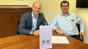 Finanzdirektor Maximilian Luger und Markus Bammer, Produktions- und Technikchef von Brigl & Bergmeister