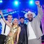Im Finale: Lorent Berisha, Monika Gajek, Kiyan Yousefbeik und Sem Eisinger (von links)
