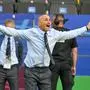 Italy's head coach Luciano Spalletti reacts during the UEFA Euro 2024 round of 16 football match between Switzerland and Italy at the Olympiastadion Berlin in Berlin on June 29, 2024. (Photo by Fabrice COFFRINI / AFP)