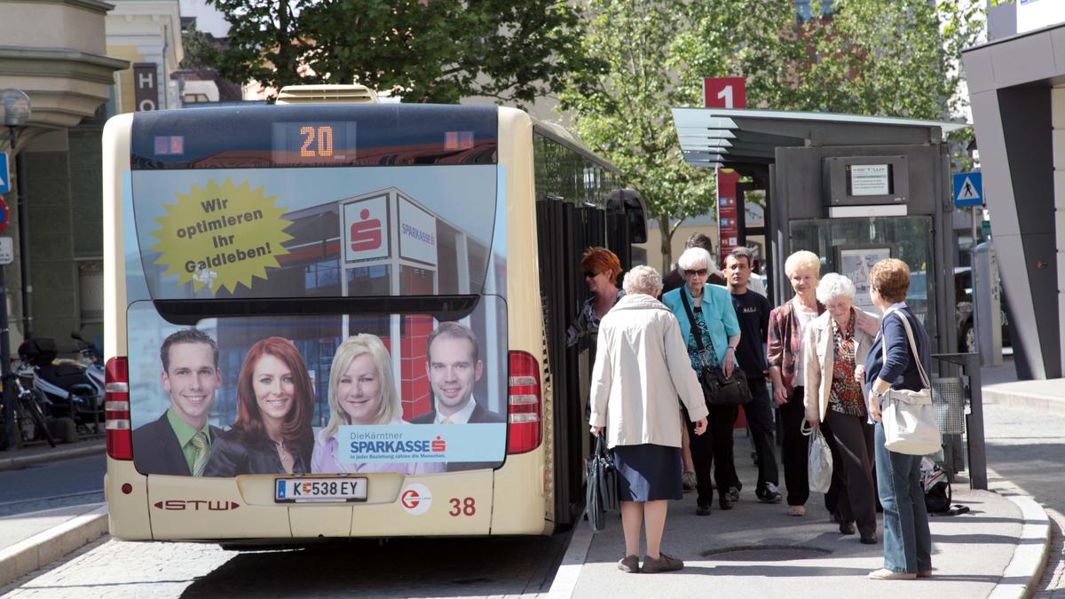 Bus der Stadtwerke in Klagenfurt