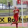 KAPFENBERG,AUSTRIA,12.MAY.24 - SOCCER - ADMIRAL 2. Liga, Kapfenberger SV 1919 vs SKU Amstetten. Image shows the rejoicing of Alexander Hofleitner (Kapfenberg).
Photo: GEPA pictures/ Hans Oberlaender
