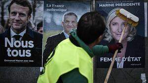 Emmanuel Macron (links im Bild) und Marine Le Pen (rechts im Bild) könnten sich in einer Stichwahl wiedersehen