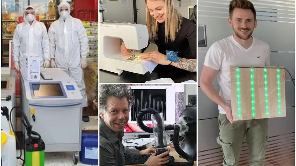 Nur vier von vielen Innovationen: Trockendampf aus dem Murtal, antibakterieller Mundschutz aus Lang, Beatmungsgeräte auf Basis von Tauchsystemen aus Leoben, ein Ampelsystem aus Hofstätten