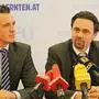 Die FPÖ-Parteikollegen Gernot Darmann (links) und Dietmar Rauter 