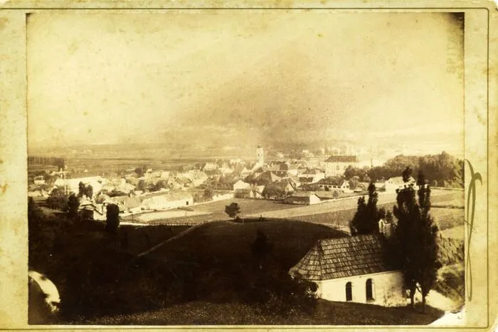 Blick vom Fratres auf den Markt Spittal um 1900