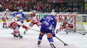 Der KAC gewann das 318. Kärntner Eishockeyderby in Villach mit 4:3