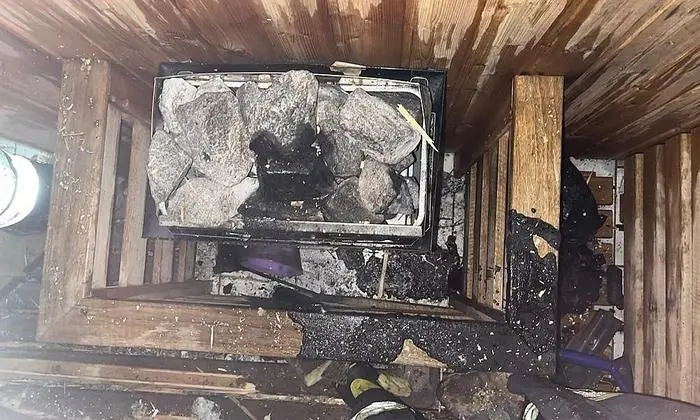 Die Sauna wurde als Abstellkammer genutzt