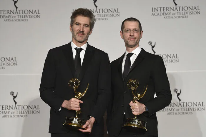 Mit einem Sonderpreis gewürdigt: David Benioff (l.) and D.B. Weiss, die beiden Macher und Showrunner derHit-Fantasyserie "Game of Thrones".