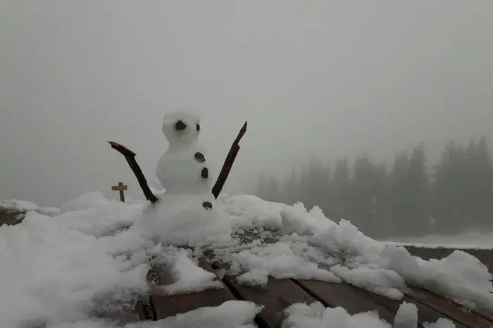 Schneemanderl auf der Planai.