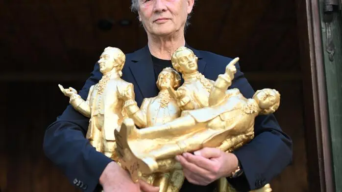 Ottmar Hörl mit den Mini-Mozarts