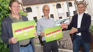 Georg Kury, Christoph Wallner und Lambert Schönleitner in Hartberg