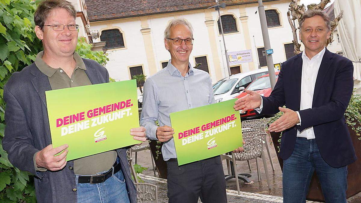 Georg Kury, Christoph Wallner und Lambert Schönleitner in Hartberg