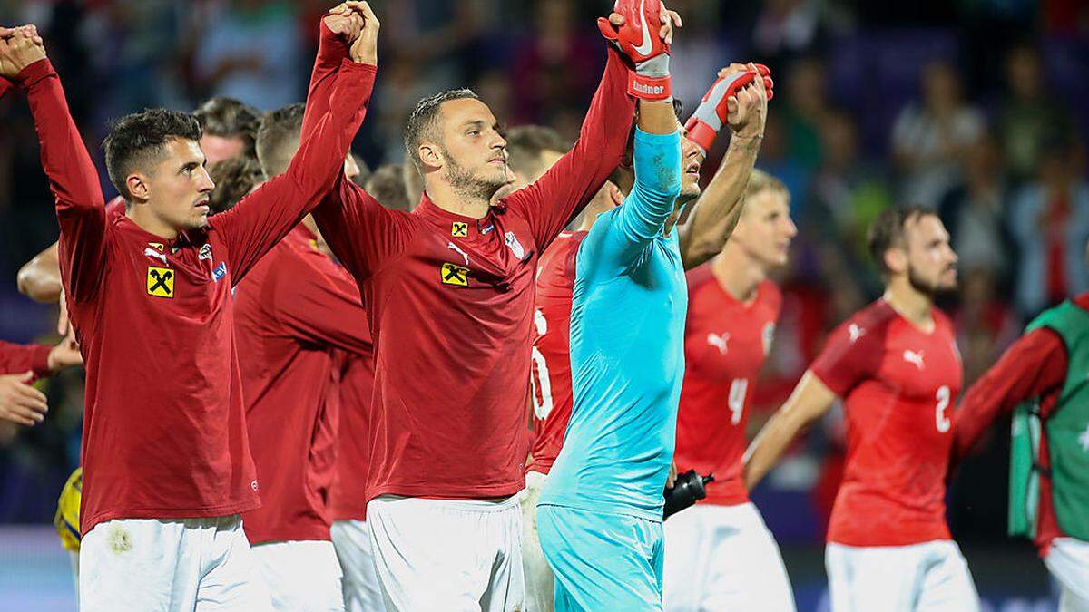 Österreichs Team hatte beim 2:0 gegen Schweden Grund zur Freude - aber auch zur Selbstkritik
