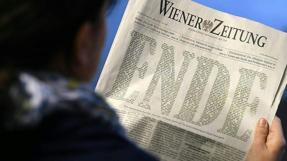 Das Ende der Wiener Zeitung ist besiegelt
