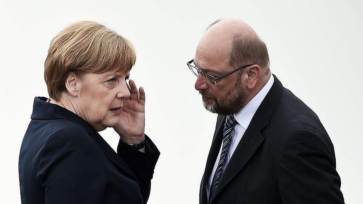 Angela Merkel  und Martin Schulz