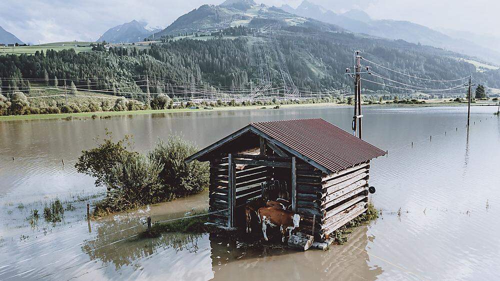Hochwasser in Kaprun (Salzburg)