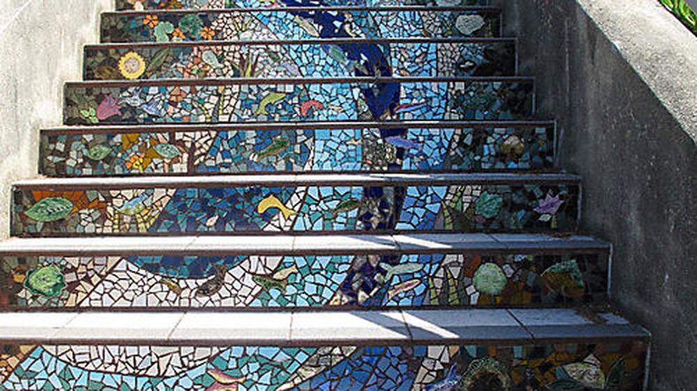 Das Mosaik der Moraga-Treppe