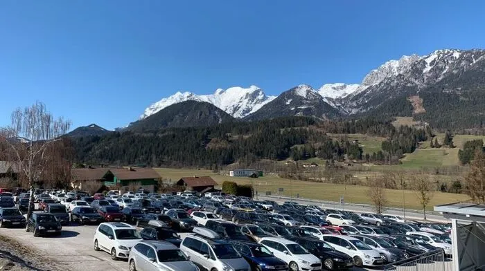 Parkplatz am Fuße des Hauser Kaibling