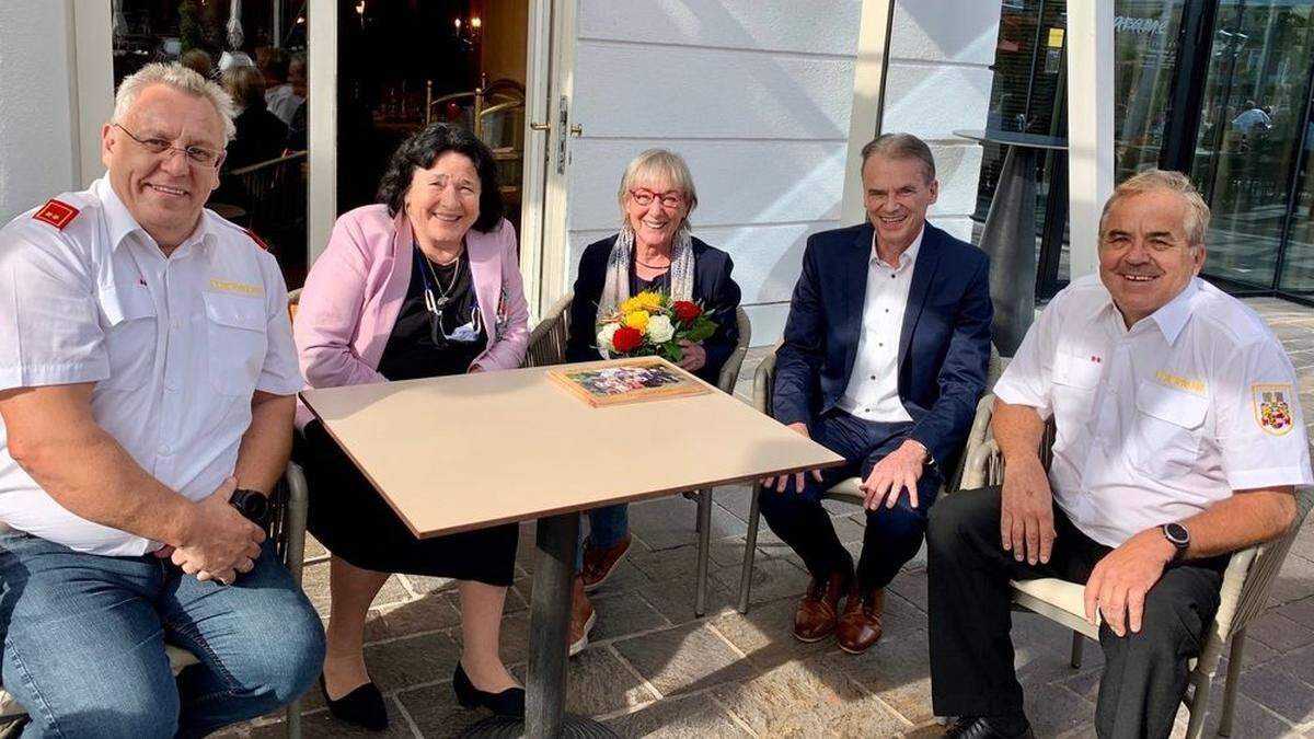 Harald Simtschitsch, Julischka Politzky, Heidelinde Weis, Ferdinand Vouk und Siegfried Nagele (von links)