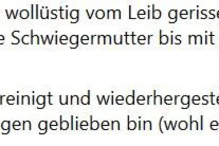 ... die Schwiegermutter als kontrollsüchtig ...