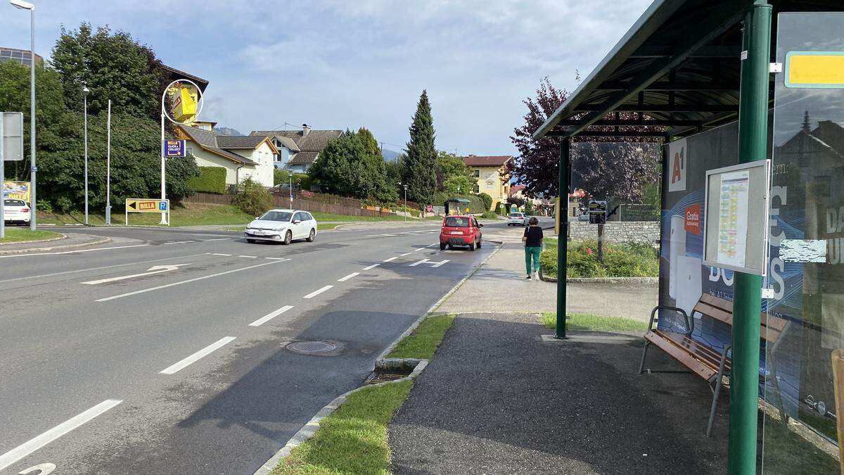 Im Osten von Seeboden gibt es entlang der Millstätter Straße keinen Zebrastreifen. Gemeinde und Bürger würden sich etwa einen im Bereich der &quot;Bushaltestelle Billa&quot; wünschen