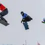 SCHRUNS,AUSTRIA,13.DEZ.19 - SNOWBOARDING - FIS World Cup, BXT, Snowboard Cross. Image shows Alessandro Haemmerle (AUT), Hagen Kearney (USA) und Sebastian Jud (AUT). Photo: GEPA pictures/ Oliver Lerch