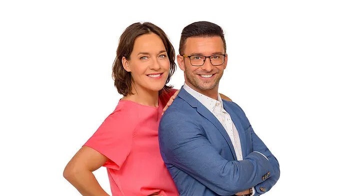 Eva Pölzl und Marco Ventre moderieren