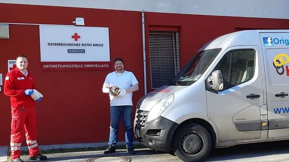 Die Bäckerei Kniesek versorgt die Sanitäter täglich mit frischem Gebäck