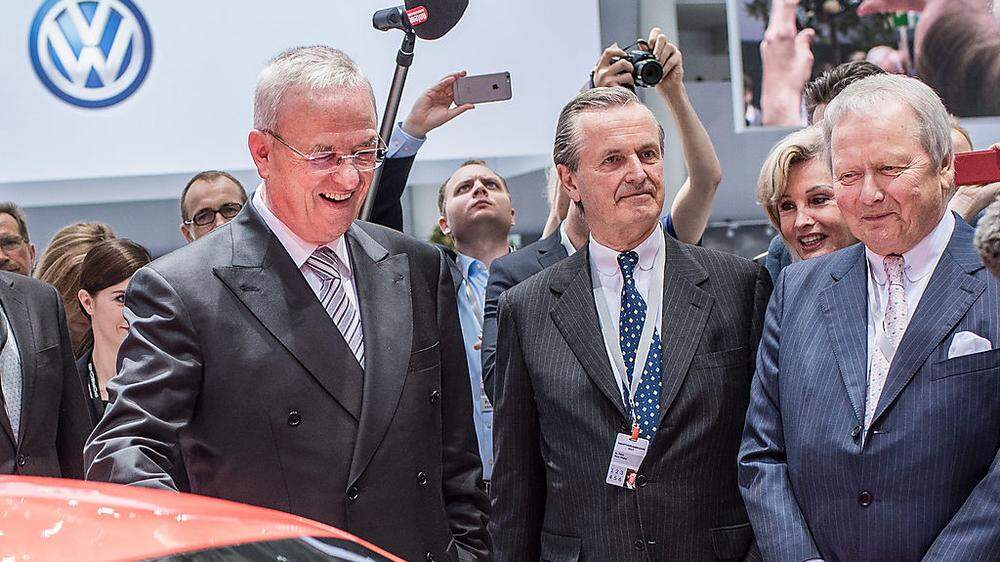 Martin Winterkorn, Hans Michel Piech, Wolfgang Porsche (von links)
