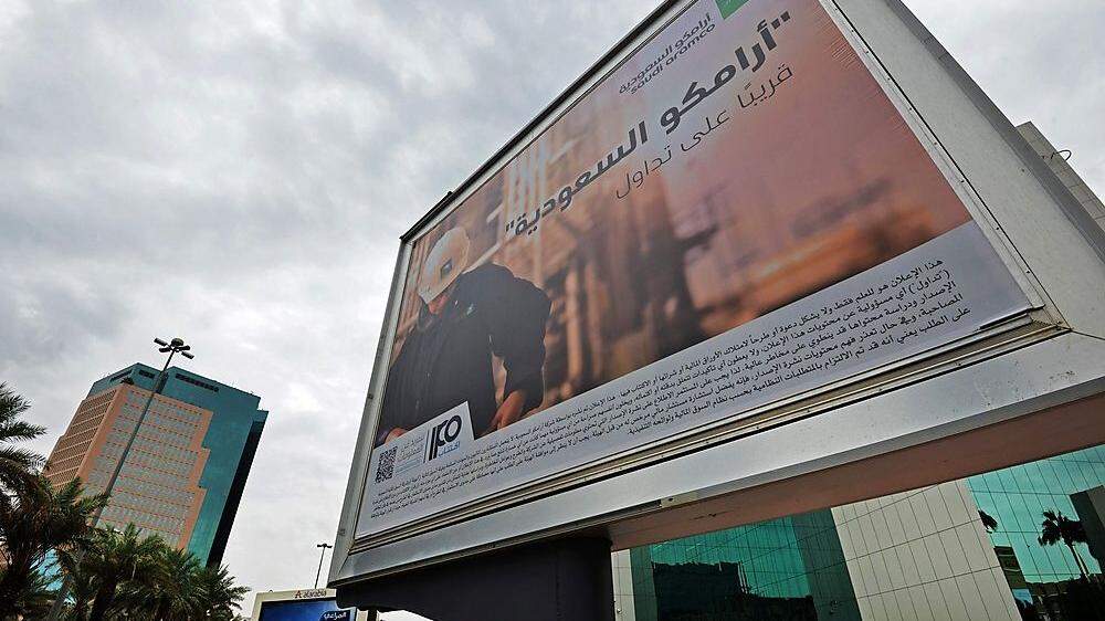 Aramco-Werbung in Riad
