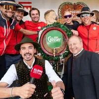 Harry Prünster und Faiasalamanda beim Gösserkirtag in Leoben