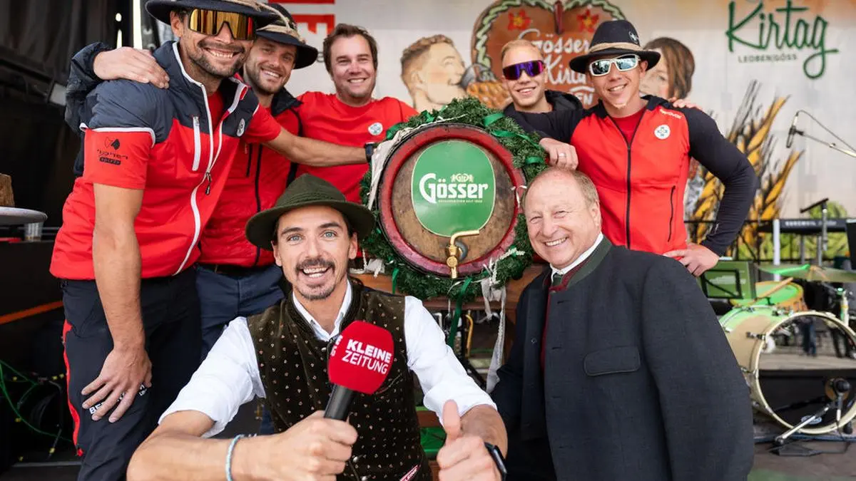Harry Prünster und Faiasalamanda beim Gösserkirtag in Leoben