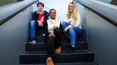 Max Mögler, Chikanma Amadi und Sandra Dobaj