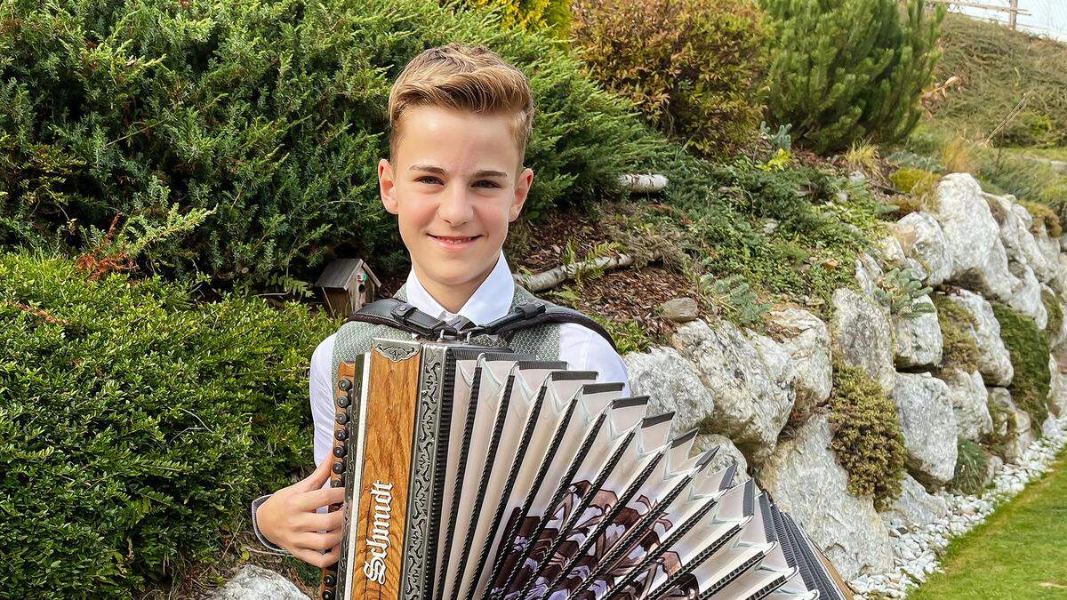 Der Brucker Matthias Puntigam will in Lannach beim Steirischen Harmonikawettbewerb groß aufspielen. 