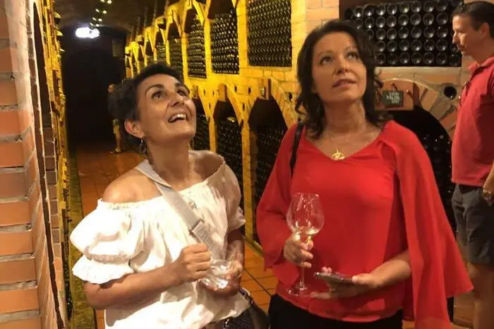 Auch ein Besuch in Gornja Radgona und der Sekt- und Wein-Manufaktur Radgonske Gorice gehörten zur Tour, die sich an Orten des Genusses entlang der Mur orientierte