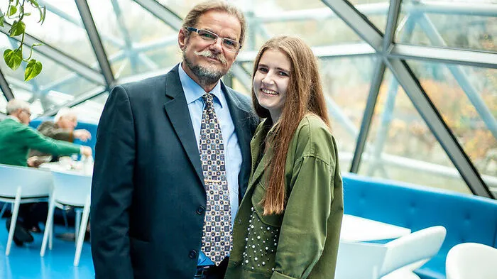 Ignac Jantelji überraschte am Samstag seine Enkelin Anna-Julia