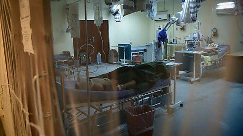Verwundete in einem Militärkrankenhaus in der Provinz Helmand