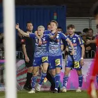 Zuletzt jubelte Hartberg gegen Rapid mit Elias Havel und Muharem Huskovic