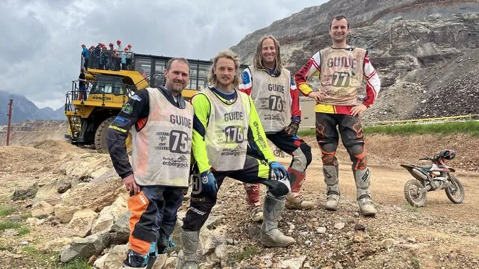 Seit Jahren beim Red Bull Erzbergrodeo vertreten: die vier Guides aus Vorarlberg und Gmunden. Georg Wachter (links) hat es 2008 als einer der Wenigsten sogar bis ins Ziel geschafft