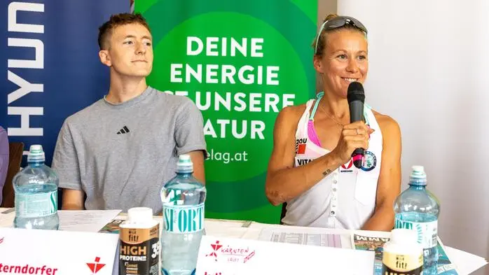 Österreichs Aushängeschilder bei Kärnten läuft: Timo Hinterndorfer und Julia Mayer