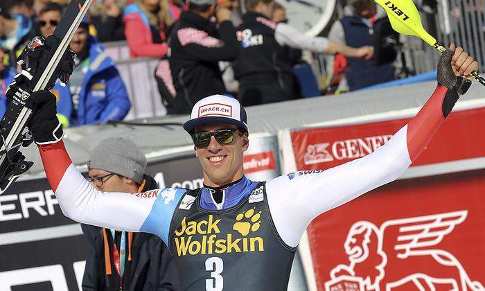 Ramon Zehnhäusern bejubelte seinen ersten Sieg in einem Slalom