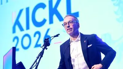 Bundesparteiobmann Herbert Kickl (FPÖ) anlässlich des 33. Ordentlichen Landesparteitags der FPÖ Salzburg im Februar 2026