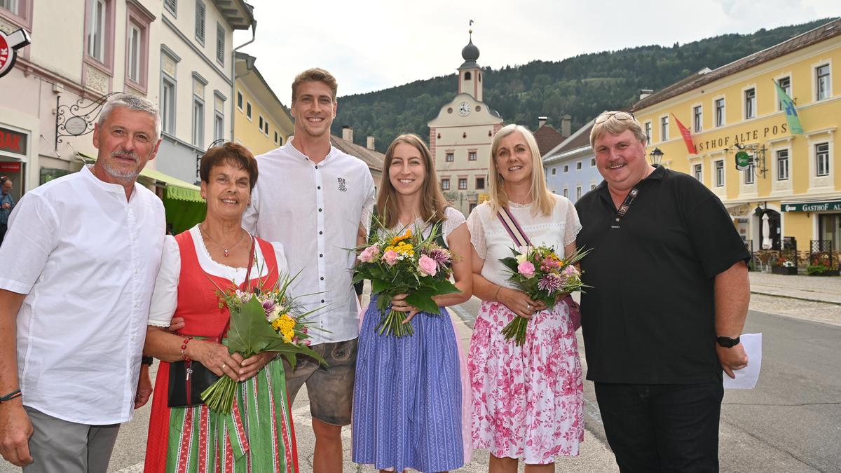 Claus Faller,  Veronika Gritzner, Heiko und Hannah Gigler, Silvia Gritzner und Norbert Enders