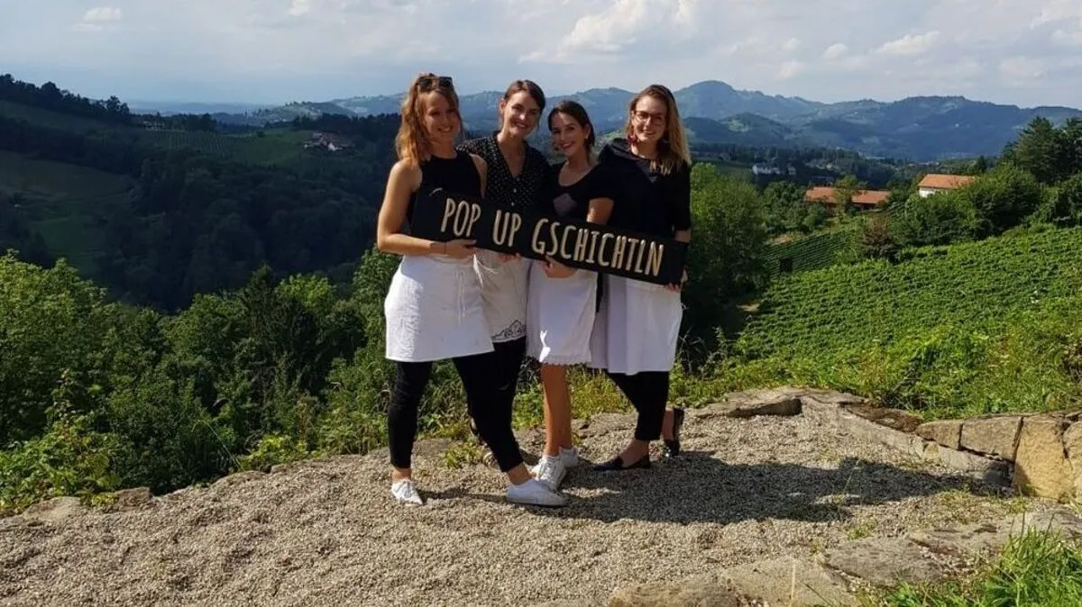 Kulinarische Events an schönen Plätzen in der Südoststeiermark – das ist das Konzept der vier Frauen (Die Fotos wurden vor den verschärften Covid-Maßnahmen gemacht)