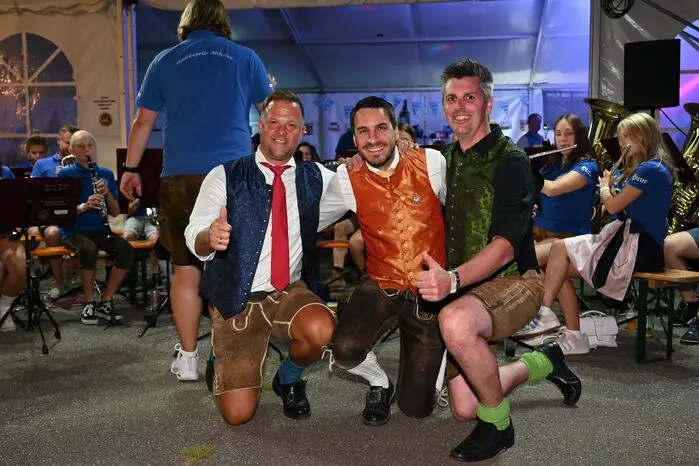 Das gelungene Fest wurde federführend von Markus Schwarzl und Jörg Remschnig organisiert (im Bild v.l. Jörg Remschnig, Obmann Dieter Egger und Markus Schwarzl).