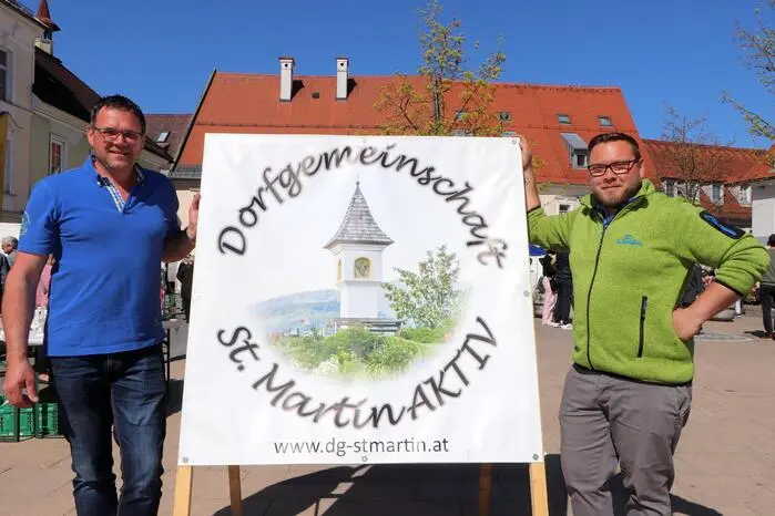 Am Foto von Links: der Obmann Hermann Miklautz und sein Stellvertrter Marcel Kuster von der „Dorfgemeinschaft St. Martin-AKTIV“.