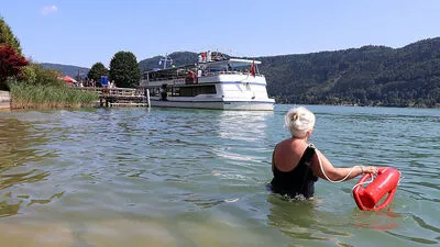 Neben der Anlegestelle Sattendorf ereignete sich der Badeunfall