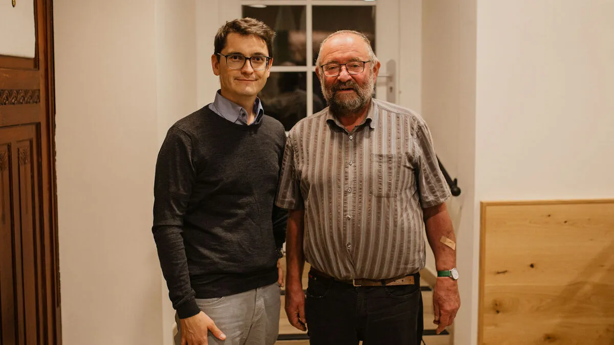 Ulrich Rößl (links) folgt Manfred Sattinger als Gemeinderat der Grünen in Söchau nach